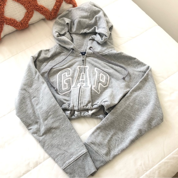 GAP Tops - Gap Hooded Crop Sweatshirt